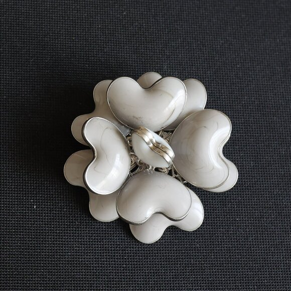 MOANS Gray Poured Glass Rose designer signed - Picture 3 of 6